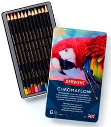 Derwent chromaflow kleurpotloden - set 12 kleuren