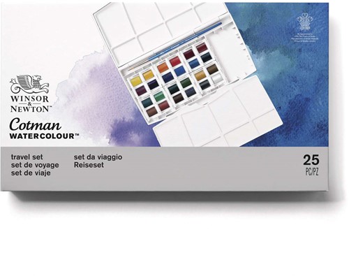 W&N Cotman PLUS schilderset met 24 halve napjes-2