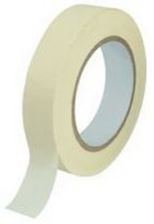 Crepe afplakband 25 mm. x 50 mtr. - per rol