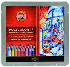 Kohinoor Polycolor kleurpotloden - metalen doos 48 stuks