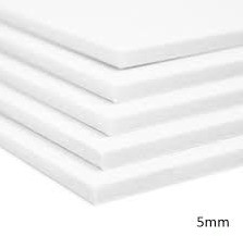 MB Foamboard wit / wit 5 mm. - 50 x 70 cm - per 5 stuks