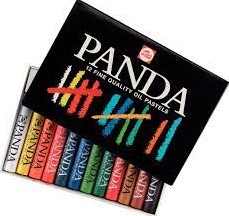 Panda oliepastels 12 pastels