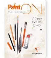 Clairefontaine Paint ON multimedia white schetsblok 40 vel A2 (42 x 59.4 cm.)