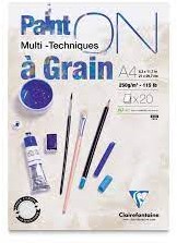 Clairefontaine paint á grain multi-techniek blok 20 vel A3 (29.7 x 42 cm.)