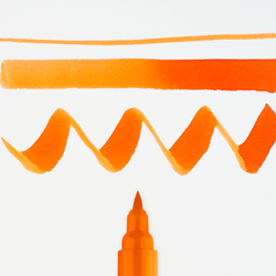 Ecoline brushpen donkeroranje - per stuk