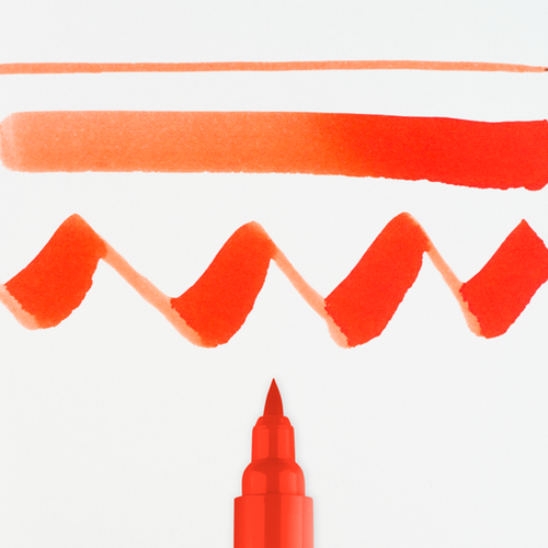 Ecoline brushpen vermiljoen - per stuk