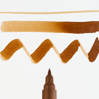 Ecoline brushpen sepia - per stuk