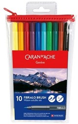 Caran d'ache Fibralo brushpen set 10 stuks