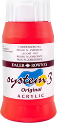 System 3 acryl fluorescerend rood   - flacon 500 ml