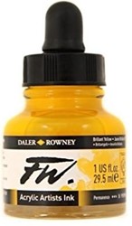 Daler Rowney FW acrylic inkt - brilliant yellow - flacon 29,5 ml