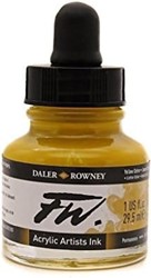 Daler Rowney FW acrylic inkt - yellow ochre - flacon 29,5 ml