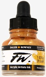 Daler Rowney FW acrylic inkt - gold - flacon 29,5 ml