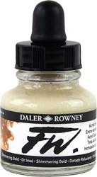 Daler Rowney FW acrylic inkt - shimmering gold - flacon 29,5 ml