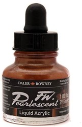 Daler Rowney FW parelmoer acryl inkt - birdwing copper - flacon 29,5 ml