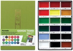 Japanse aquarelverf Gansai set 18 napjes - per stuk