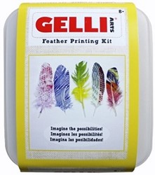Gelli feather printing kit