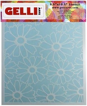 Gelli flower stencil 8 x 10"