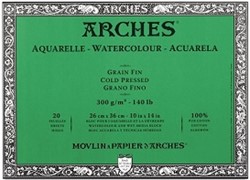 Arches aquarelblok grain fin 300 grs. 20 vel 10x25 cm.