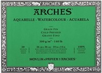 Arches aquarelblok grain fin 300 grs. 20 vel 20 x 20 cm.