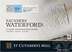 Saunders Waterford aquarelblok cold pressed grana fine 26x36 cm. - 20 vel