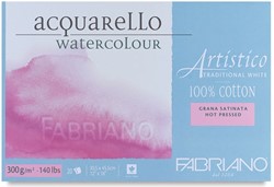 Artistico traditional white aquarelblok satijn - 300 grs. 12.5x18 cm. 25 vel