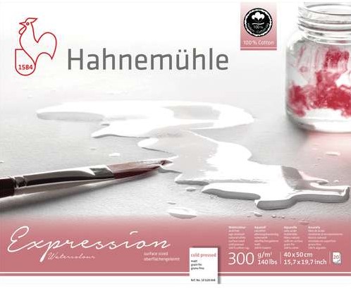 Hahnemuhle aquarelblok expression mat 300 grams 24x30 cm. - 20 vel