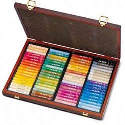 Jaxon oliepastels in houten kist - set 72 stuks