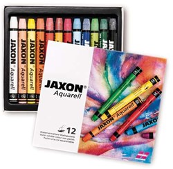 Jaxon aquarel watervermengbare oliepastels - set 12 kleuren