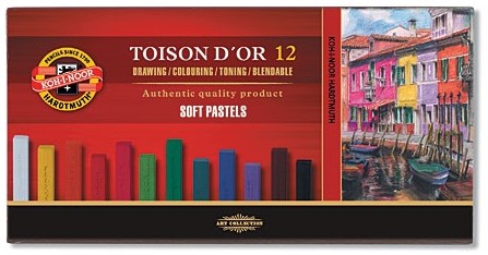 Kohinoor soft pastels Carré 12 stuks