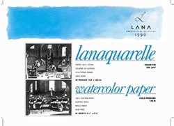 Lanaquarelle blok 36 x 51 cm - 300 grams mat - 4 zijdig gelijmd - 20 vel