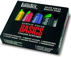 Liquitex basics set 5 tuben 118 ml.