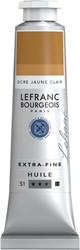 lefranc artists olieverf gele oker licht - tube 40 ml
