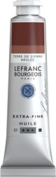 lefranc artists olieverf gebrande sienna - tube 40 ml