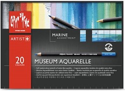 Caran d'Ache museum aquarelpotloden - set 20 stuks MARINE kleuren