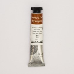 sennelier ei-tempera sienna naturel - tube 21 ml.