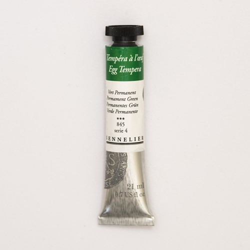 sennelier ei-tempera permanentgroen - tube 21 ml.