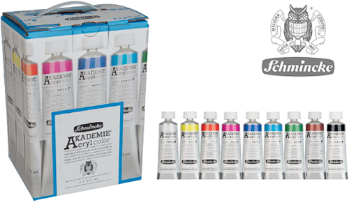  Schmincke akademie acryl set 9 x 200 ml