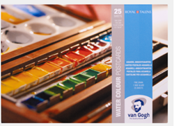 Van Gogh aquarel postkaart blok 25 vel 10,5 x 15 cm.