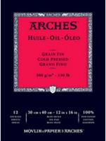 Arches olieverfblok / huile 1-zijdig gelijmd 12 vel 31x41 cm.