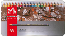 Caran d'Ache Pablo kleurpotloden metalen doos 80 stuks