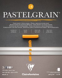 Pastelgrain blok grijstinten assortie 360 grs. 12 vel 18x24 cm.