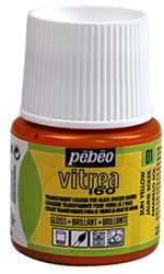 Vitrea 160 glasverf zonnegeel - flacon 45 ml.