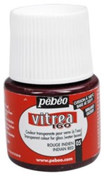 Vitrea 160 glasverf indischrood - flacon 45 ml.