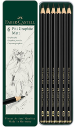 Faber Castell pitt graphite matt set 6 tekenpotloden