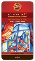 Kohinoor Polycolor kleurpotloden - metalen doos 12 stuks