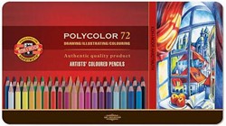 Kohinoor Polycolor kleurpotloden - metalen doos 72 stuks
