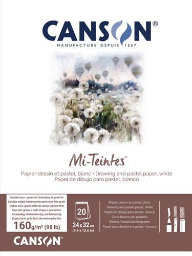 Canson mi-teintes blok - zwart 32x41 cm. - 20 vel