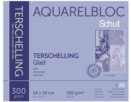 Schut aquarelblok Terschelling glad 300 grams 30x40 cm.