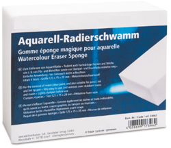 Aquarel radeerspons - per 4 stuks