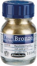 Schmincke aqua bronspoeder met bindmiddel - rich pale gold - flacon 20 ml.